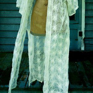 Ivory Sheer Robe / Duster